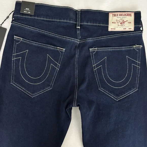 TRUE RELIGION Men's Rocco Single Needle Relaxed Skinny Jeans—NWT—34/32 - Picture 8 of 16